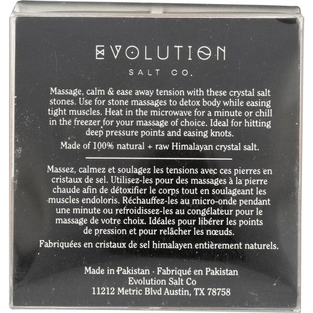 Evolution Salt Co Evolution Salt Stone Massage Himalayan Salt, 6 oz