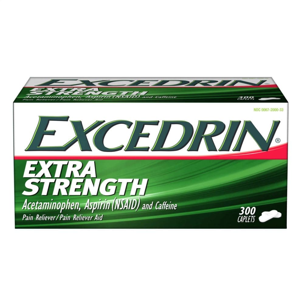 Excedrin Extra Strength Caplets Combination Pain Reliever Aid (250 mg. 300 ct.) - HSA & FSA - Medicine Cabinet - Excedrin