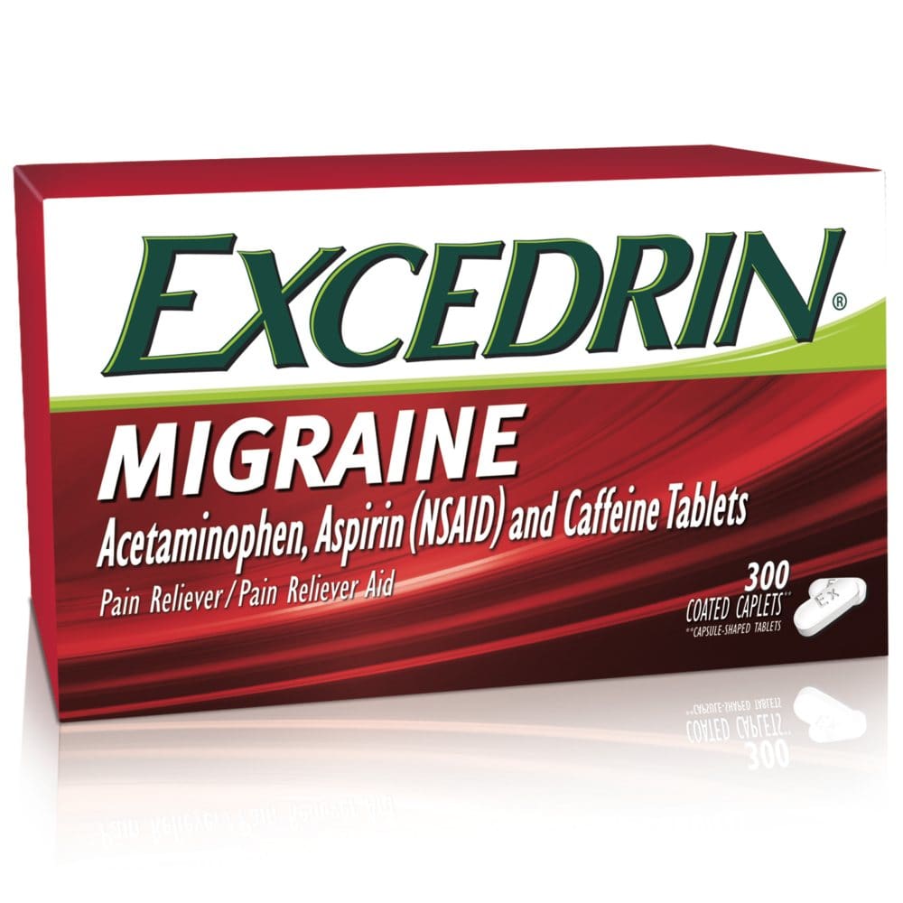 Excedrin Migraine Acetaminophen Aspirin and Caffeine Coated Caplets (300 ct.) - HSA & FSA - Medicine Cabinet - Excedrin