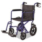 Excel Deluxe Aluminum Transport Wheelchair 300 Lb Capacity 19 X 16 Seat - Janitorial & Sanitation - Medline