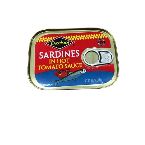 Excelsior Sardines in Hot Tomato Sauce, 3.75 oz - ShelHealth.Com