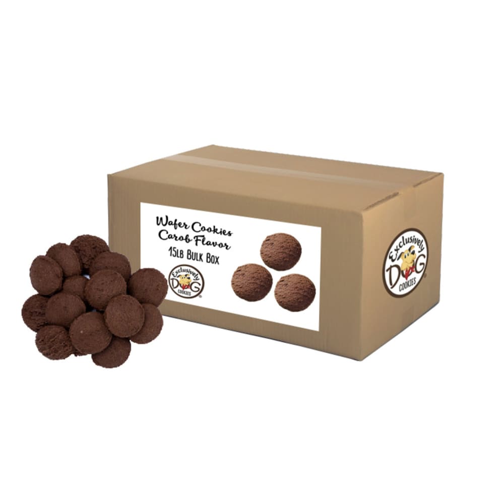 Exclusively Pet Dog Wafer Cookies Carob Flavor 15 Lb - Pet Supplies - Exclusively pet