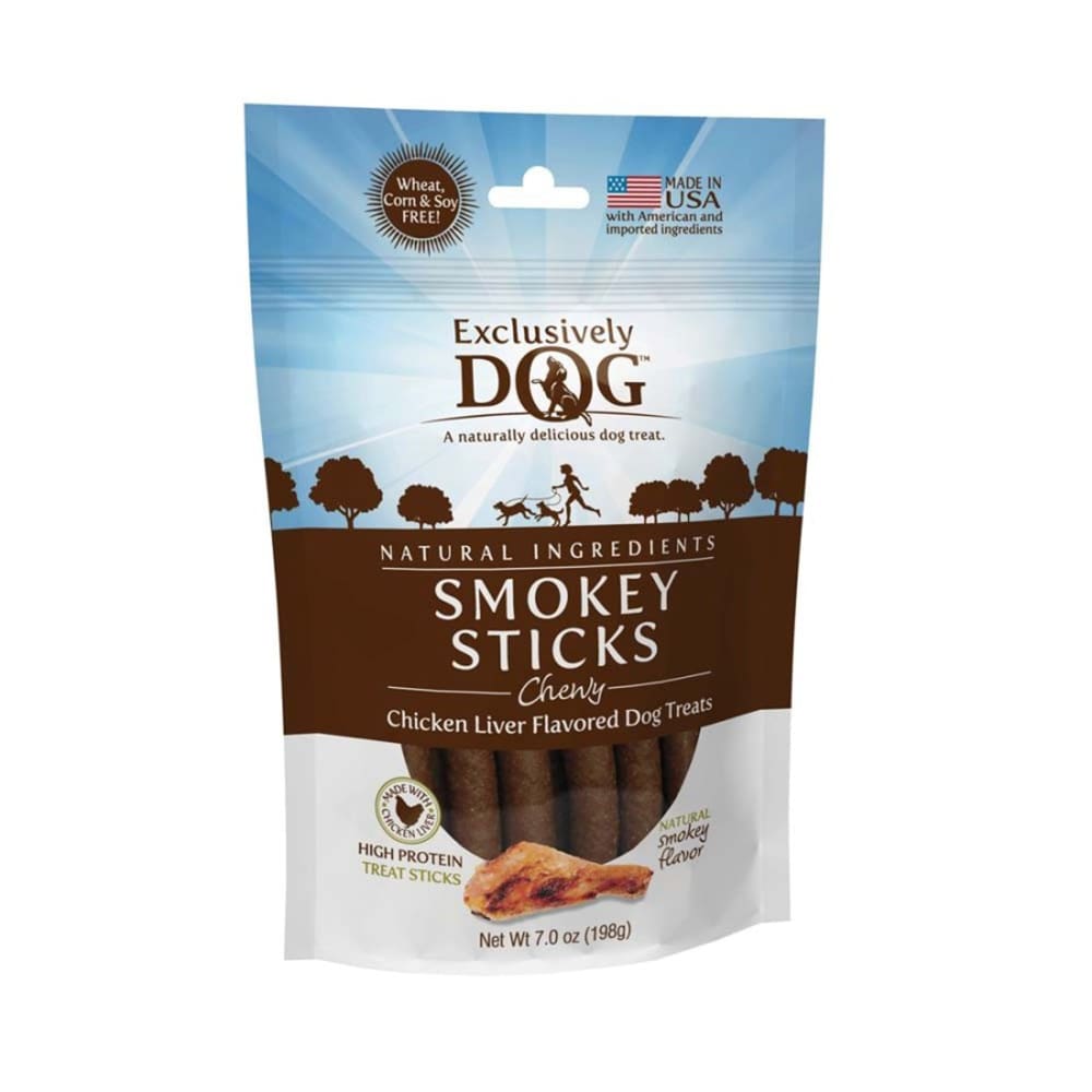 Exclusively Pet Meat Treats Smokey Sticks Dog Treat 7 oz - Pet Supplies - Exclusively pet