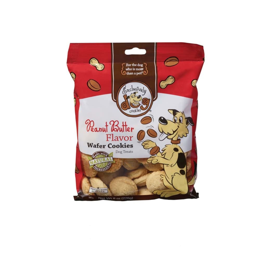 Exclusively Pet Peanut Butter Flavor Wafer Cookies Dog Treats 6 oz - Pet Supplies - Exclusively pet