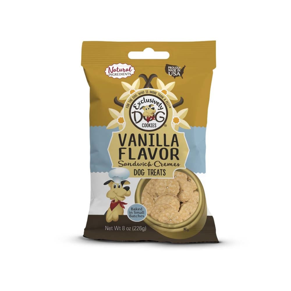 Exclusively Pet Vanilla Flavor Sandwich Cremes Dog Treats 8 oz - Pet Supplies - Exclusively pet