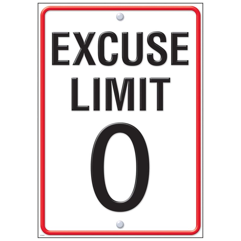 Excuse Limit Lp Large Posters (Pack of 12) - Motivational - Trend Enterprises Inc.