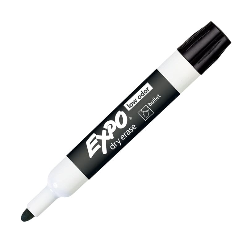 Expo Dry Erase Marker Bullet Tip Black (Pack of 12) - Markers - Sanford/sharpie