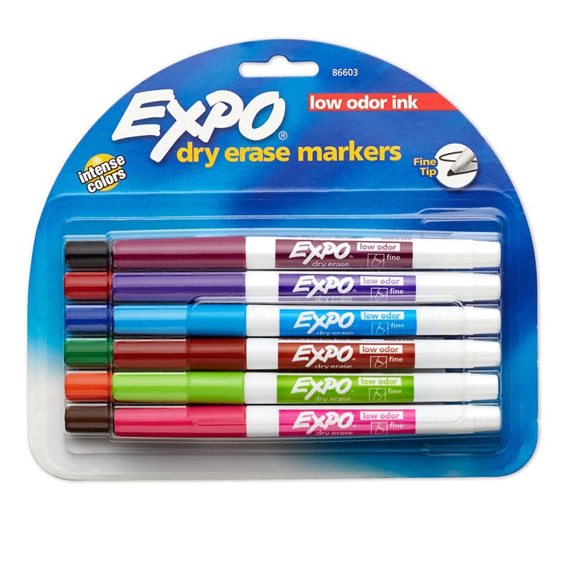 Expo Low Odor Dry Erase 12 Color Marker Set Fine Tip - Markers - Sanford/sharpie