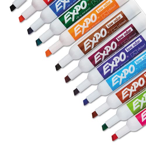 EXPO Low-odor Dry-erase Marker Broad Chisel Tip Assorted Colors 12/set - School Supplies - EXPO®