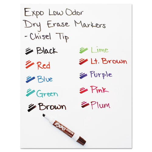 EXPO Low-odor Dry-erase Marker Broad Chisel Tip Black Dozen - School Supplies - EXPO®