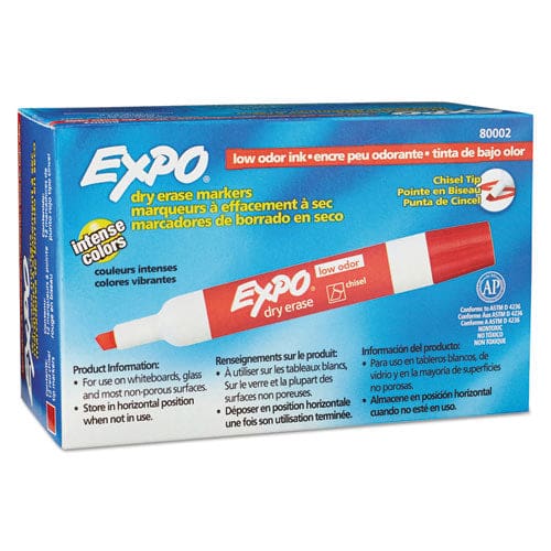 EXPO Low-odor Dry-erase Marker Broad Chisel Tip Red Dozen - School Supplies - EXPO®