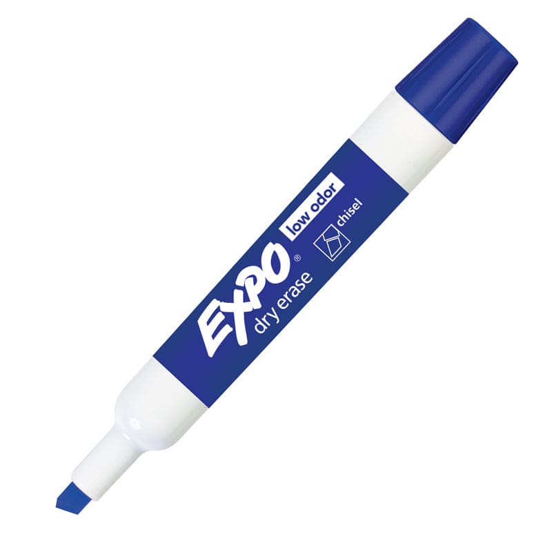 Expo Low Odor Dry Erase Marker Chisel Tip Blue (Pack of 12) - Markers - Sanford/sharpie