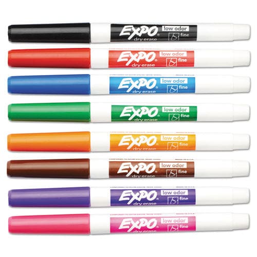 EXPO Low-odor Dry-erase Marker Fine Bullet Tip Assorted Colors 8/set - School Supplies - EXPO®