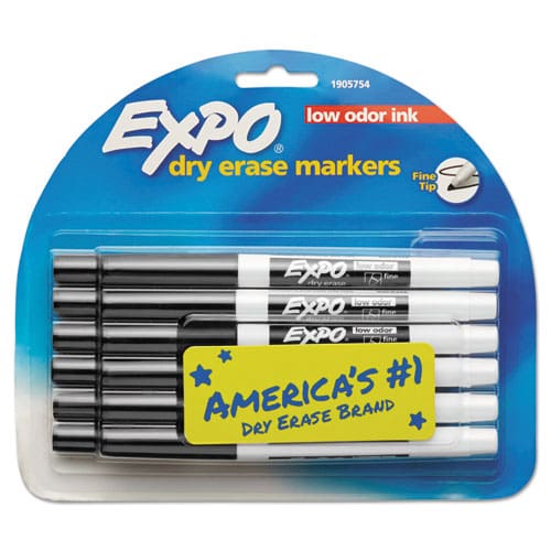 EXPO Low-odor Dry-erase Marker Fine Bullet Tip Black Dozen - School Supplies - EXPO®