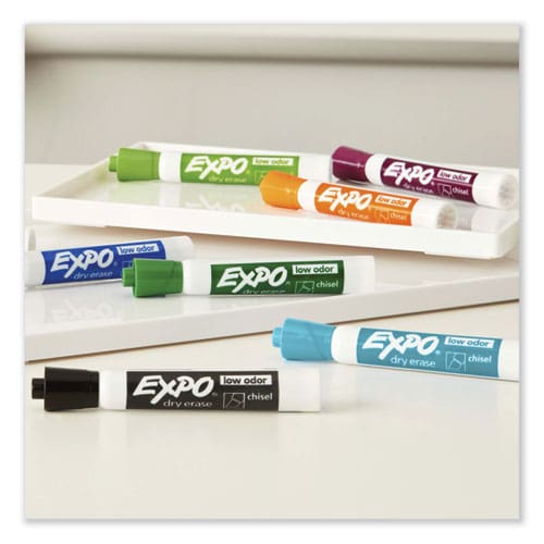 EXPO Low Odor Dry Erase Vibrant Color Markers Broad Chisel Tip Assorted Colors 12/set - School Supplies - EXPO®