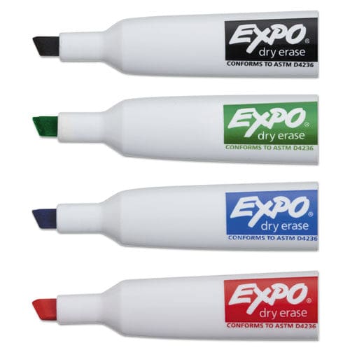 EXPO Magnetic Dry Erase Marker Broad Chisel Tip Assorted Colors 4/pack - School Supplies - EXPO®