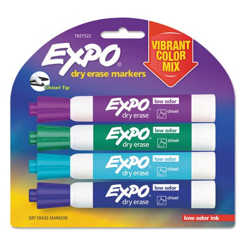 EXPO Magnetic Dry Erase Marker Fine Bullet Tip Black 4/pack - School Supplies - EXPO®