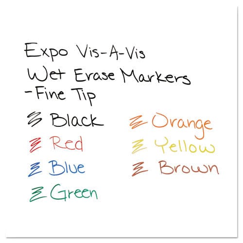 EXPO Vis-a-vis Wet Erase Marker Fine Bullet Tip Assorted Colors 4/set - School Supplies - EXPO®