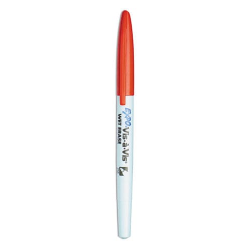 EXPO Vis-a-vis Wet Erase Marker Fine Bullet Tip Red Dozen - School Supplies - EXPO®