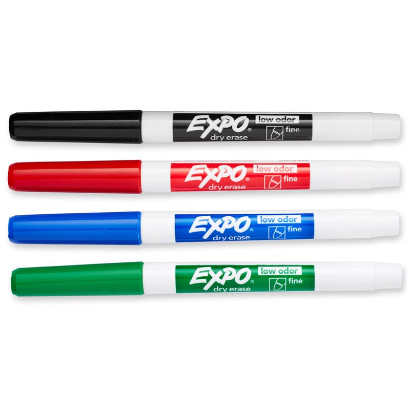 Expo2 Low Odor Dry Erase 4 Color Marker Set Fine Tip (Pack of 6) - Markers - Sanford/sharpie
