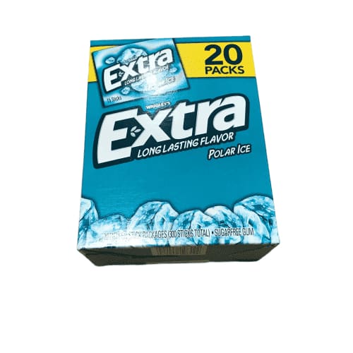 Extra Gum, 15-Stick Slim pks, 20 pk, Polar Ice - ShelHealth.Com