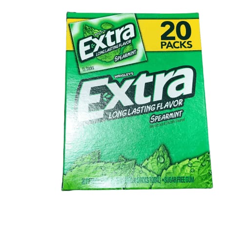 Extra Gum, 15-Stick Slim pks, 20 pk, Spearmint - ShelHealth.Com