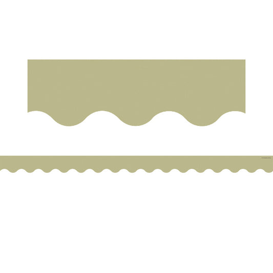 Olive Green Scalloped Border Trim (Pack of 10)