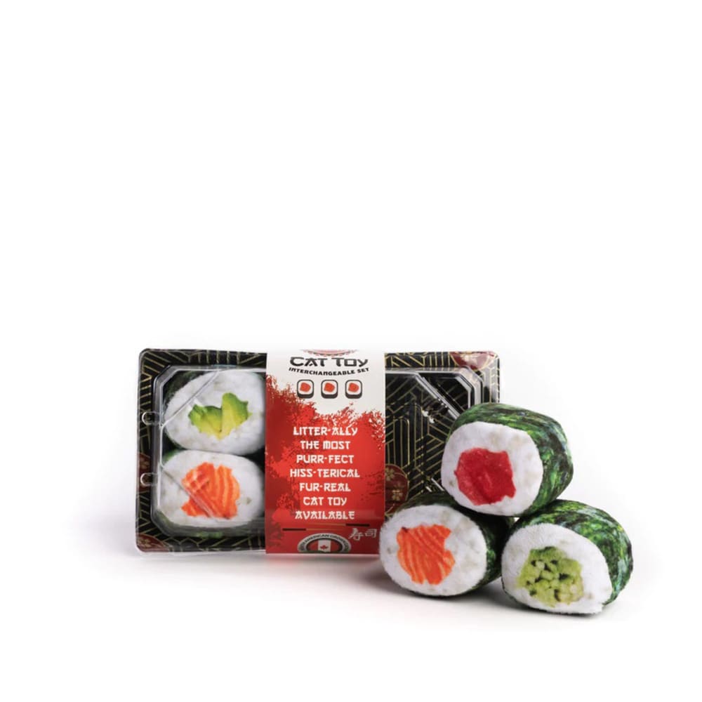 Fabcat Tray Sushi Rolls 6 Count 3 Pack - Pet Supplies - Fabcat