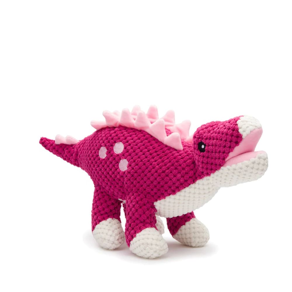 Fabdog Dog Floppy Stegosaurus Dinosaur Pink Large - Pet Supplies - Fabdog
