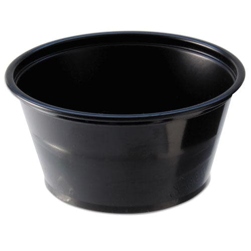 Fabri-Kal Portion Cups 2 Oz Black 250/sleeve 10 Sleeves/carton - Food Service - Fabri-Kal®