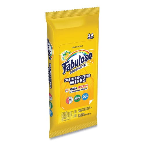 Fabuloso Multi Purpose Wipes 7 X 7 Lemon 24/pack 12 Packs/carton - School Supplies - Fabuloso®