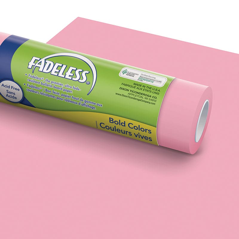 Fadeless 48X12 Pink Sold 4Rls/Ctn - Bulletin Board & Kraft Rolls - Dixon Ticonderoga Co - Pacon