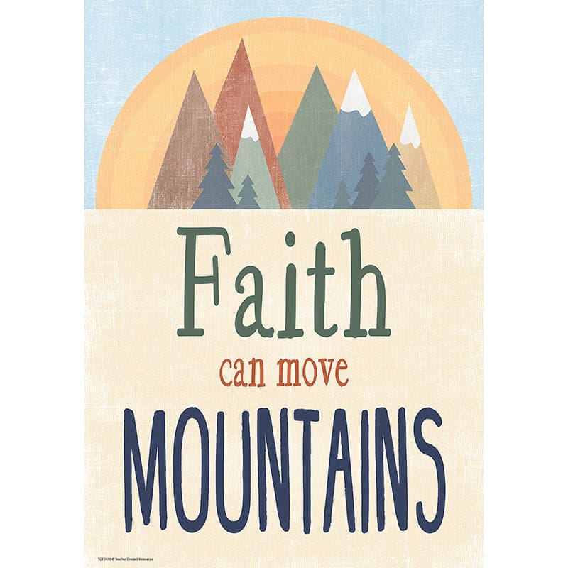Faith Can Move Mountains Poster (Pack of 12) - Motivational - Teacher Created Resources