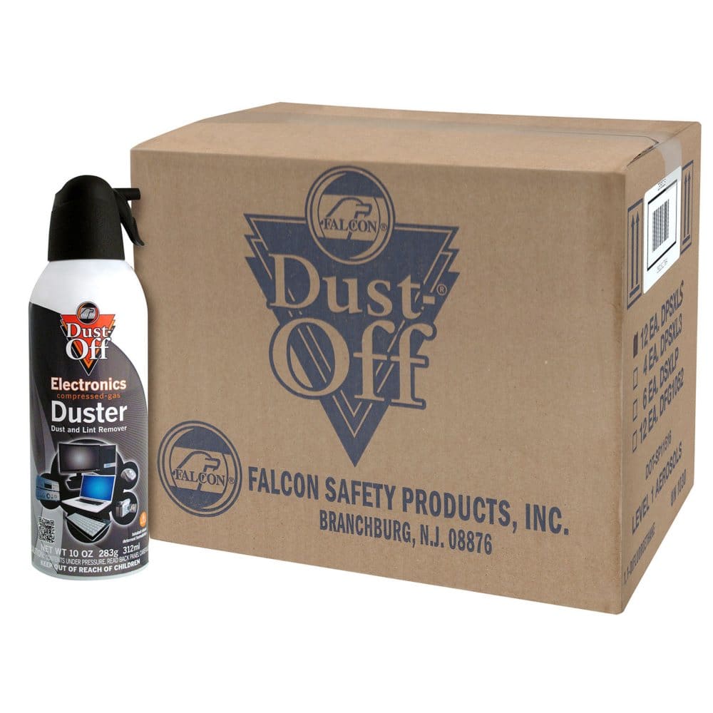 Falcon Dust-Off Compressed Gas Duster (10 oz. 12 Pack) - Cleaning Supplies - Falcon Dust-Off