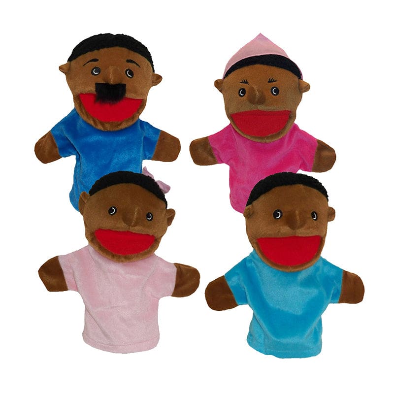 Family Bigmouth Puppets African American Family Of 4 - Puppets & Puppet Theaters - Get Ready Kids