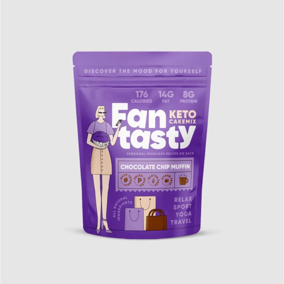 FAN TASTY FOODS: Chocolate Chip Muffin Keto Cake Mix 9.52 oz - Grocery > Cooking & Baking > Baking Ingredients - FAN TASTY FOODS