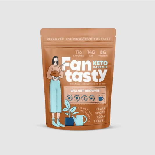 FAN TASTY FOODS: Walnut Brownie Keto Cake Mix 9.52 oz - Grocery > Cooking & Baking > Baking Ingredients - FAN TASTY FOODS