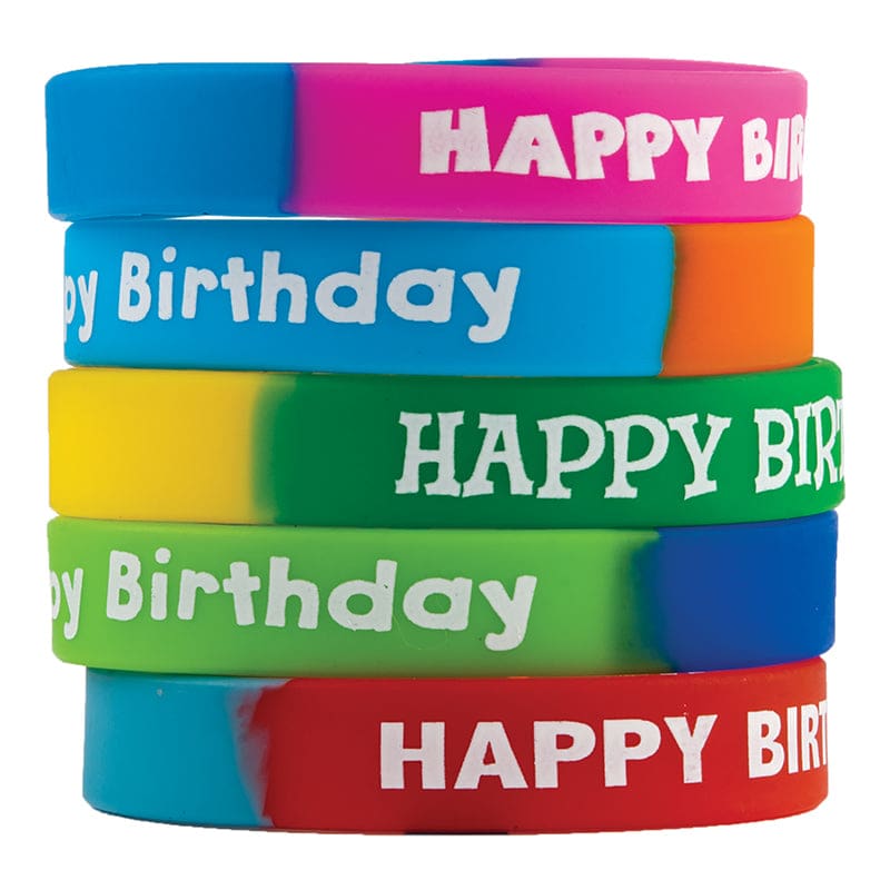 Fancy Happy Birthday Wristbands 10/Pk (Pack of 10) - Novelty - Teacher Created Resources