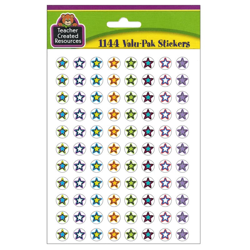 Fancy Stars 2 Mini Stickers Valu Pk 1144/Pk (Pack of 10) - Stickers - Teacher Created Resources
