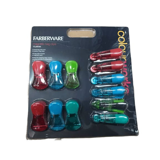 Farberware magnetic bag clips, 12 pieces - ShelHealth.Com