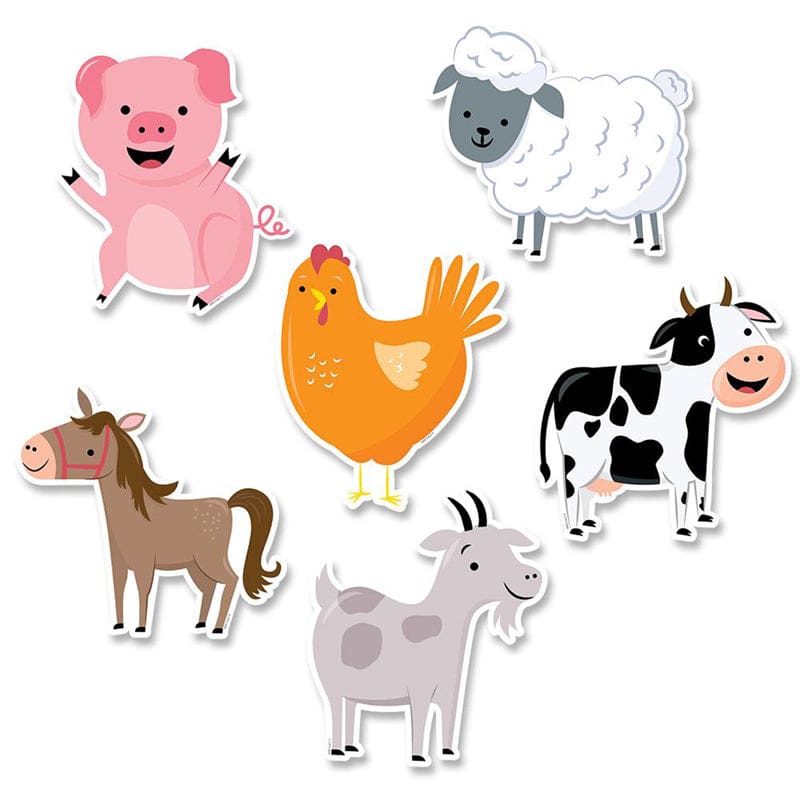 Farm Friends 6In Designer Cutouts (Pack of 6) - Accents - Creative Teaching Press