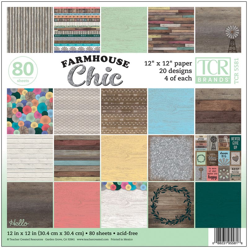 Farmhouse Chic Project Paper (Pack of 2) - Craft Paper - Teacher Created Resources
