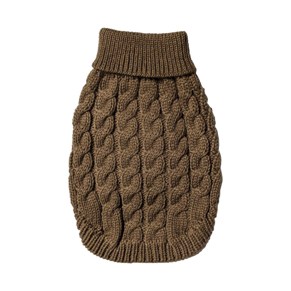 Fashion Pet Cosmo Chunky Cable Sweater Brown Extra Large - Pet Supplies - Fashion Pet