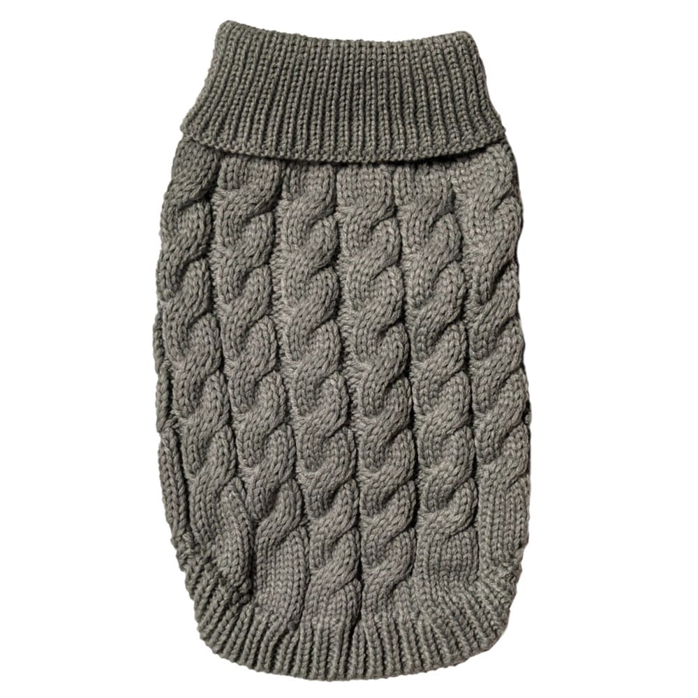 Fashion Pet Cosmo Chunky Cable Sweater Gray Extra Large - Pet Supplies - Fashion Pet