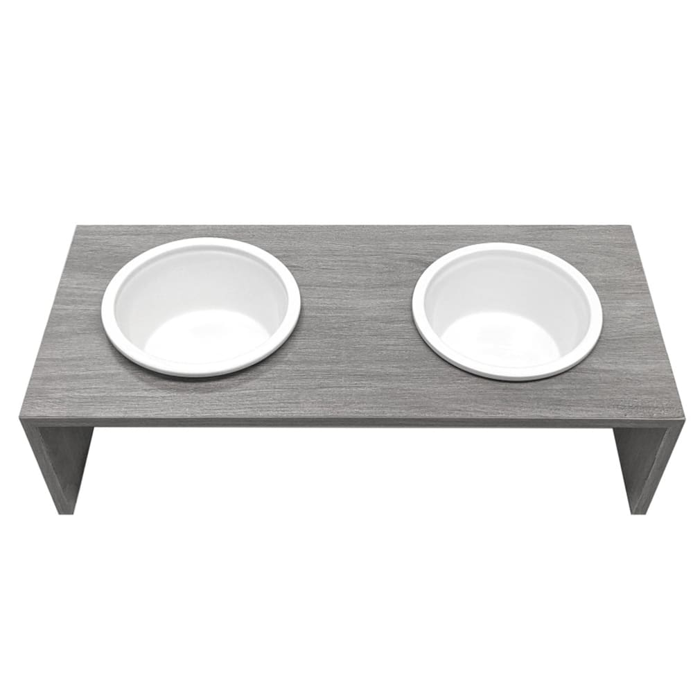 Fashion Pet Cosmo Double Diner Elevated Dog Bowls Gray 22 in - Pet Supplies - Fashion Pet