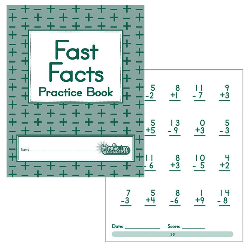 Fast Facts Practice Books 20 - Addition & Subtraction - Primary Concepts Inc