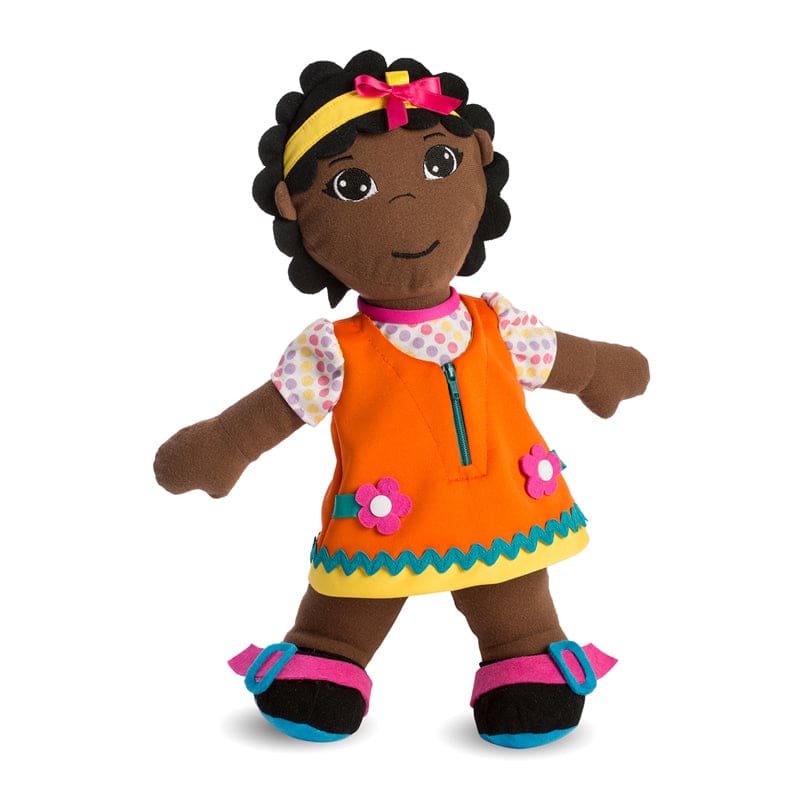 Fastening Dolls African Girl Multicultural - Dolls - Miniland Educational Corporation