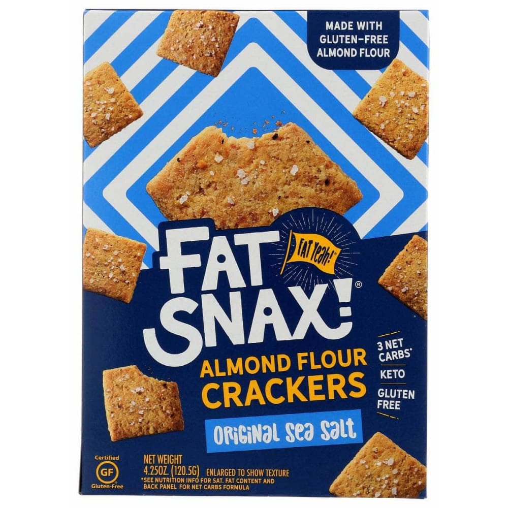 FAT SNAX Fat Snax Crackers Sea Salt, 4.25 Oz