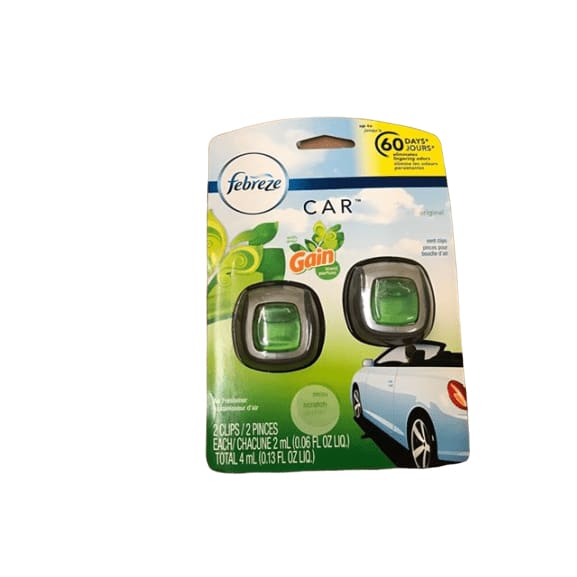 Febreze Car Vent Clip Air Freshener, Various Scent Choice, 2 Clips - ShelHealth.Com