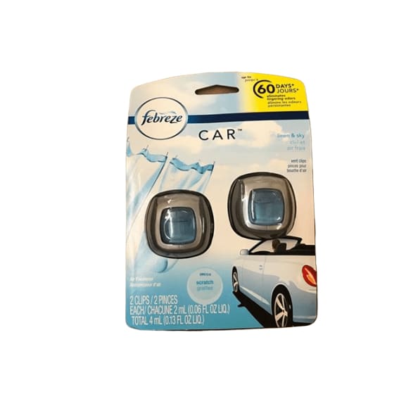 Febreze Car Vent Clip Air Freshener, Various Scent Choice, 2 Clips - ShelHealth.Com